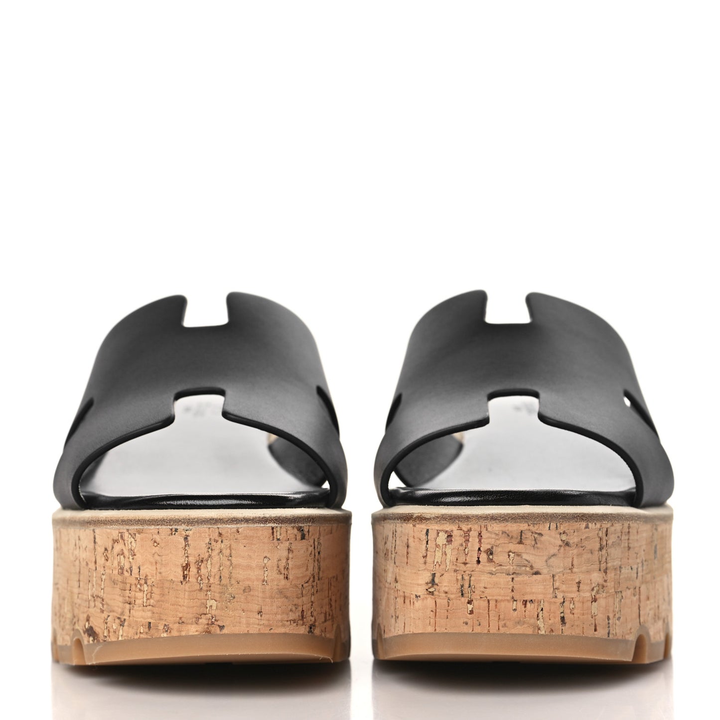 Calfskin Cork Eze 30 Sandals 38 Black