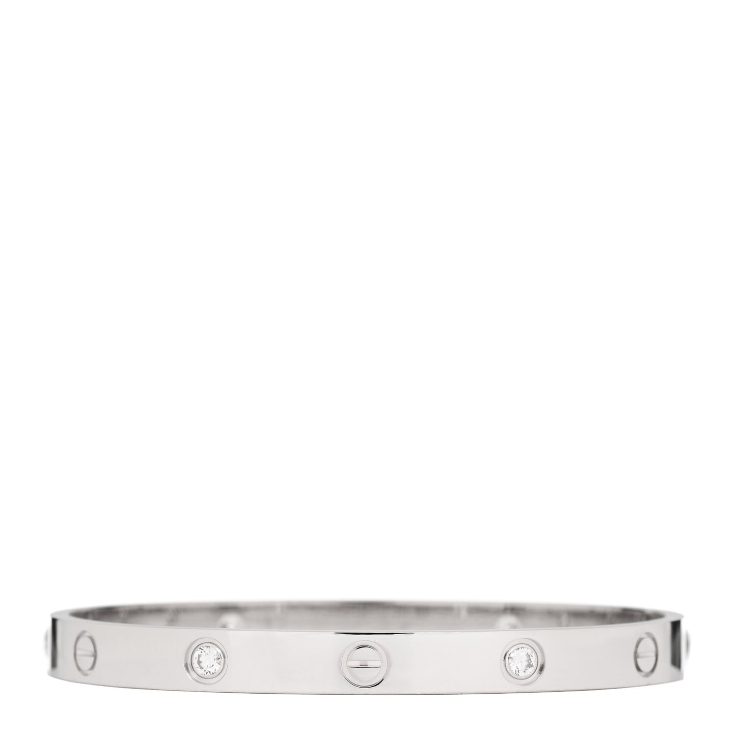 18K White Gold 4 Diamond Love Bracelet 18