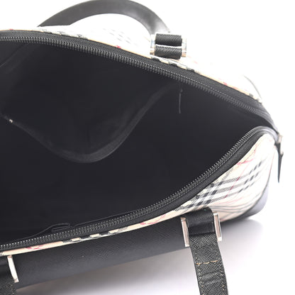 Burberry Vintage Check Bowler Tote Black 5 of 10