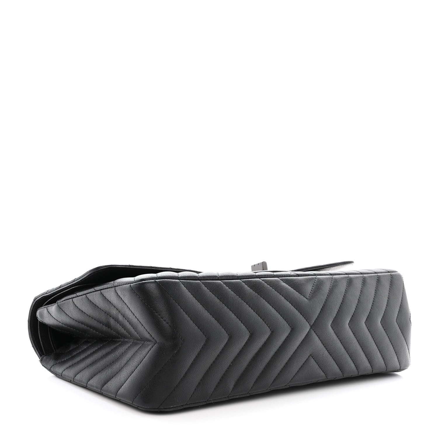 Chanel Sheepskin Chevron Quilted 2.55 Reissue 227 Flap So Black 4 of 13