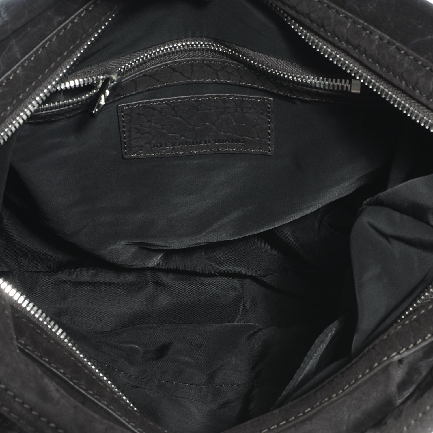 Alexander Wang Crinkled Suede Morgan Hobo Black 5 of 6