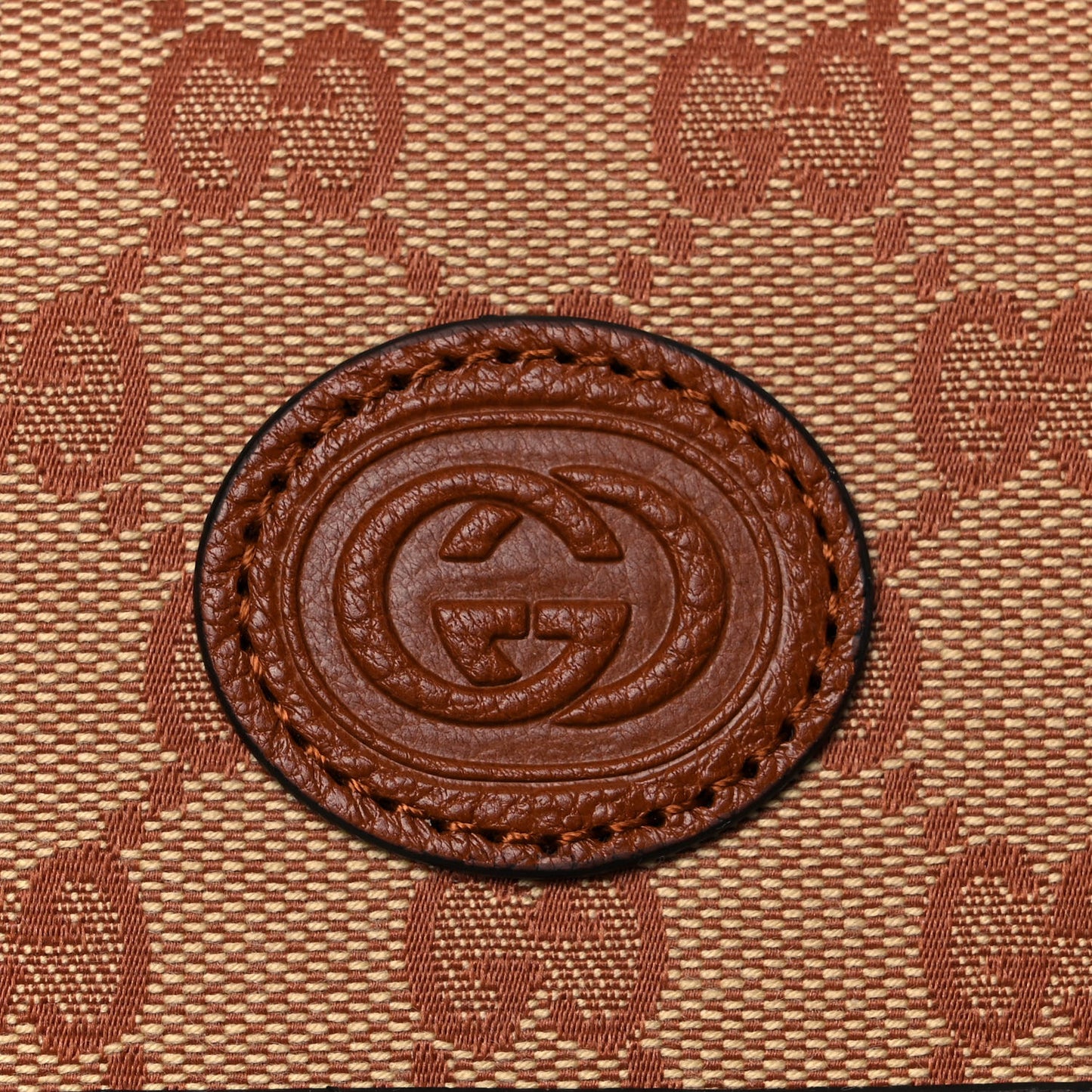 GG Monogram Children's GG Messenger Bag Beige Ruggine Cuir