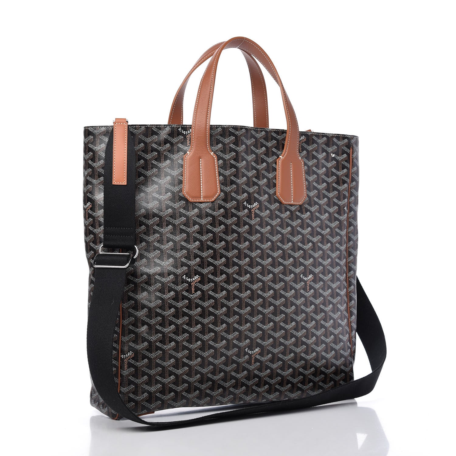 Goyard Goyardine Voltaire III Tote Black Gold 3 of 9