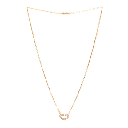 Cartier 18K Pink Gold Diamond Hearts And Symbols Pendant Necklace 3 of 4