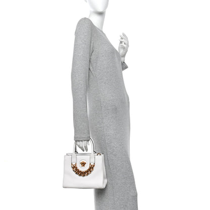 Versace Grained Calfskin Small La Medusa Chain White 2 of 9