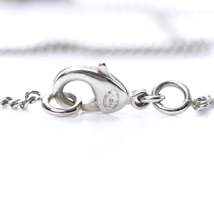 Chanel Crystal Pearl Twisted CC Drop Necklace Silver 4 of 5