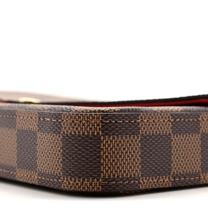 Louis Vuitton Damier Ebene Pochette Felicie Chain Wallet 10 of 12