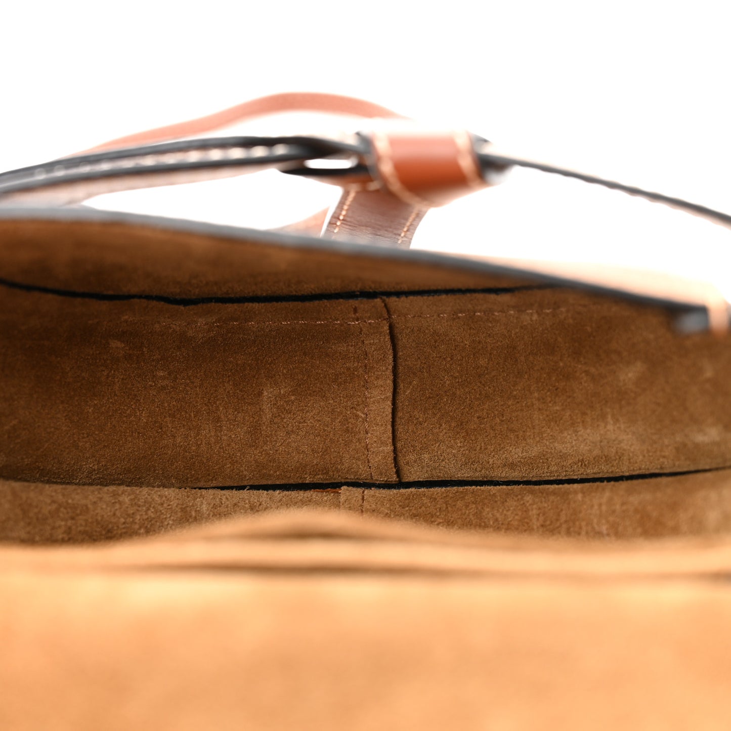 Grained Calfskin Mini Gate Crossbody Bag Caramel Pecan