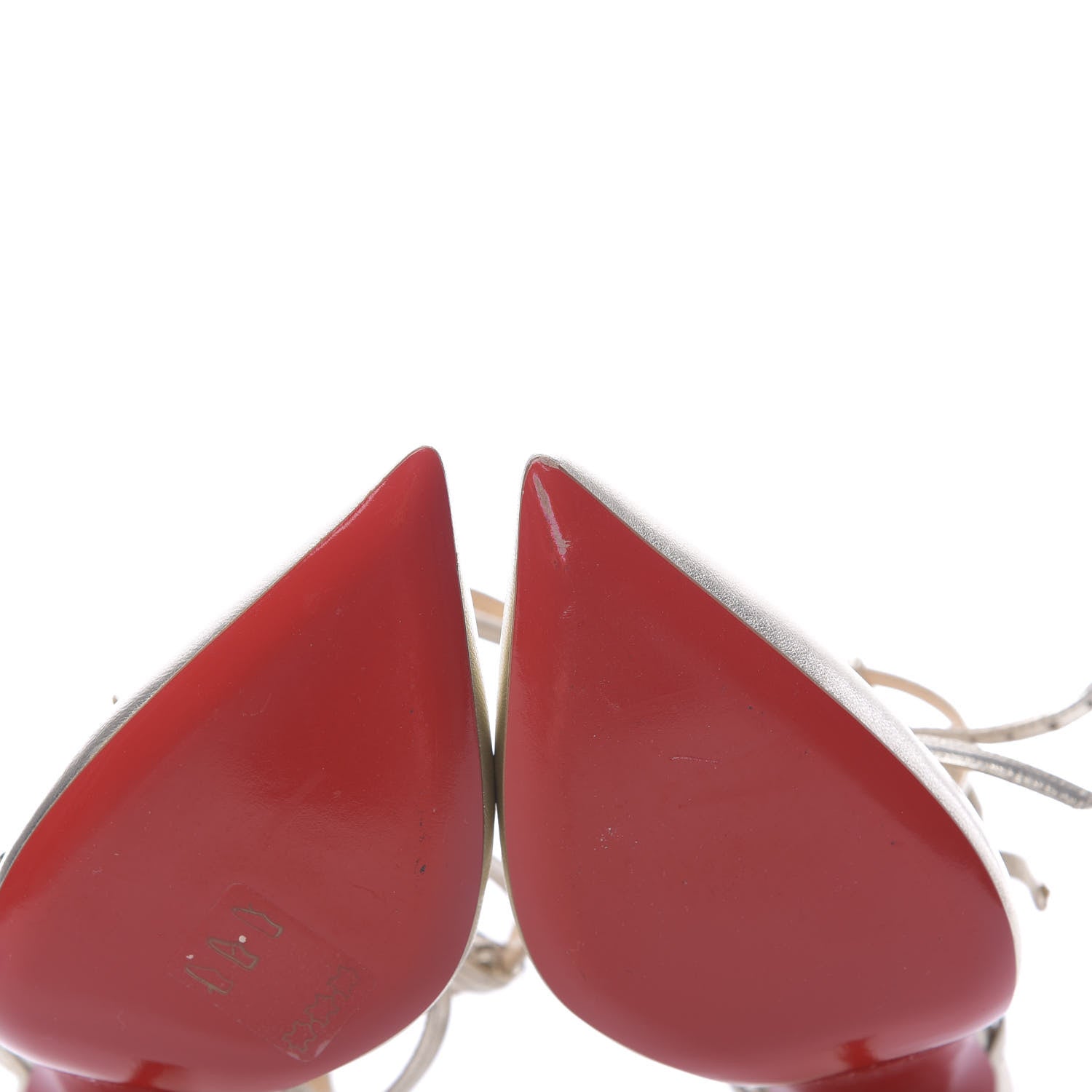 Christian Louboutin Metallic Nappa Kadreyana 100 Pumps 36.5 Sahara 8 of 8