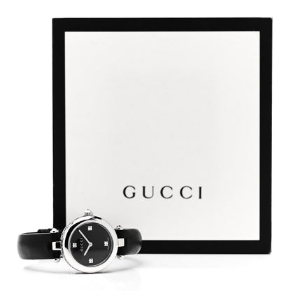 Gucci Stainless Steel Calfskin 27mm Diamantissima Quartz Watch Black 5 of 5