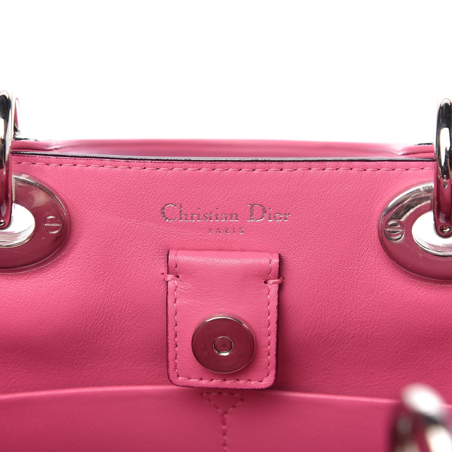 Smooth Calfskin Small Tri-Color Diorissimo Bag Navy Pink