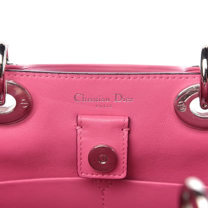 Christian Dior Smooth Calfskin Small Tri-Color Diorissimo Bag Navy Pink 8 of 9