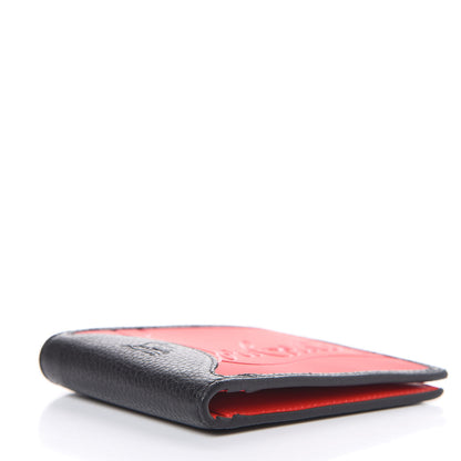 Christian Louboutin Calfskin Coolcard Two-Tone Wallet Black Red 4 of 7