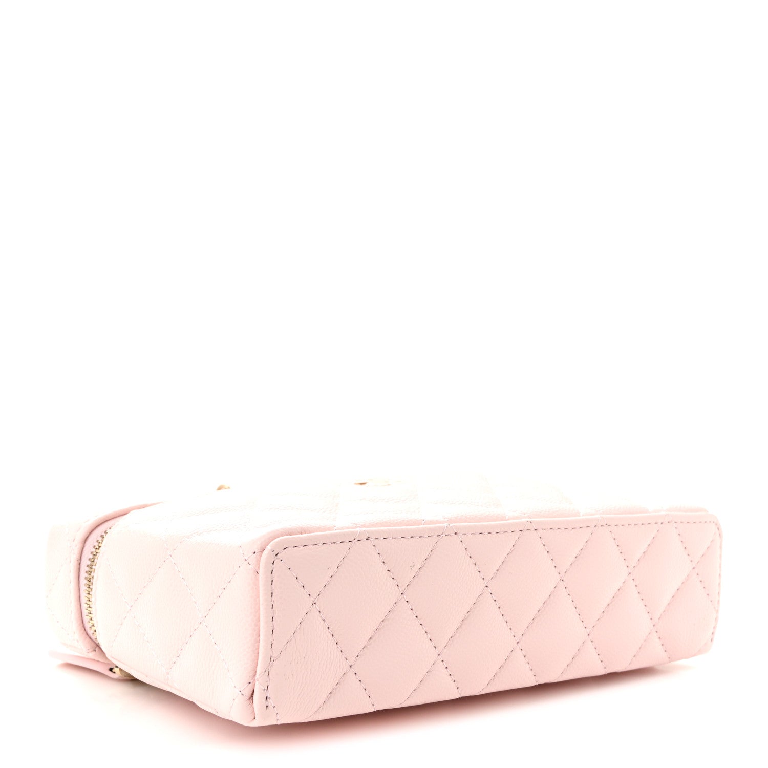 Chanel Caviar Quilted Top Handle Slim Vanity With Chain Light Pink 4 of 11