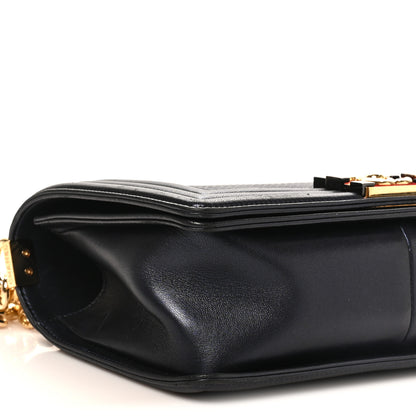 Chanel Lambskin Embossed Medium Boy Cube Flap Navy 9 of 11