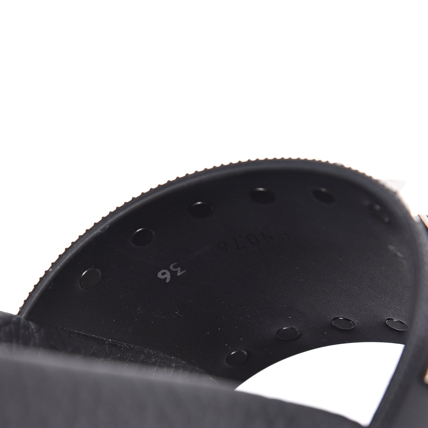 Rubber Rockstud Slide Sandals 36 Black