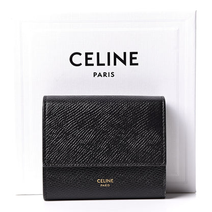 Celine Grained Calfskin Small Multifunction Folded Wallet Black 9 of 9