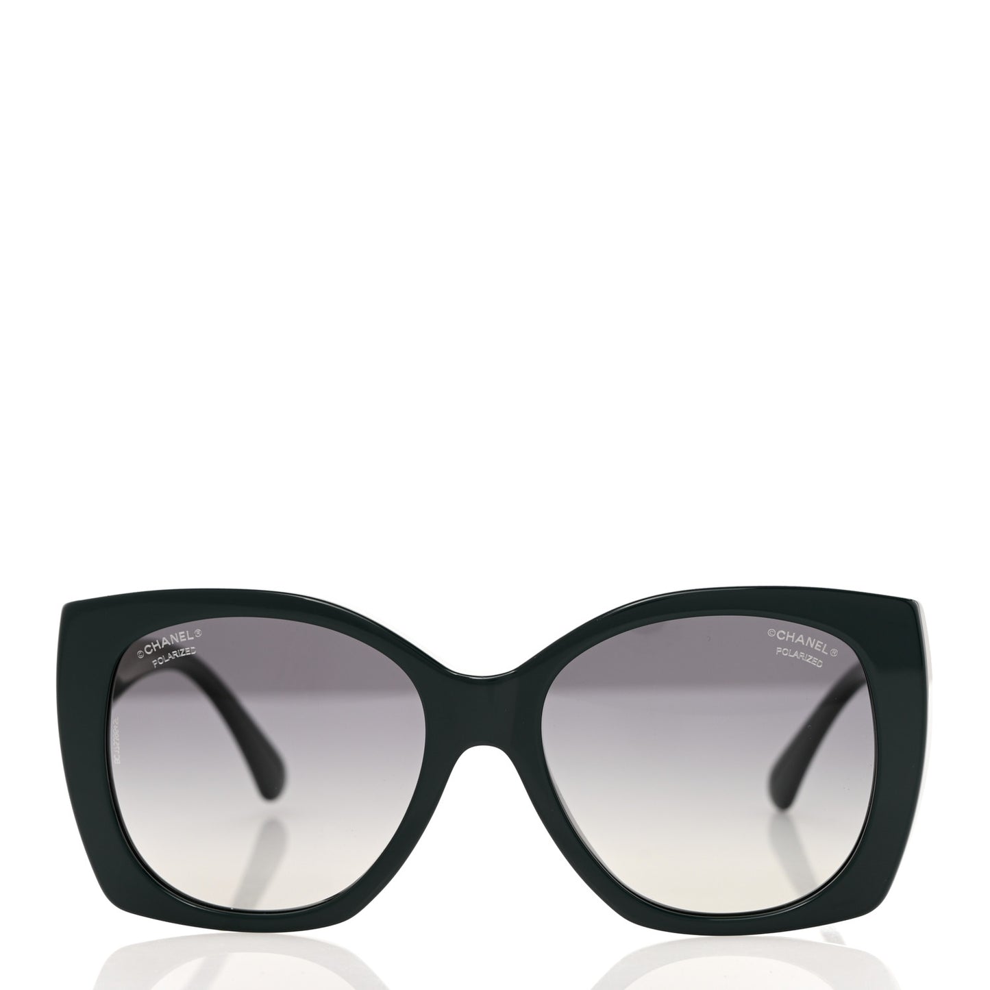 Acetate Square CC Heart Sunglasses 5519 Black