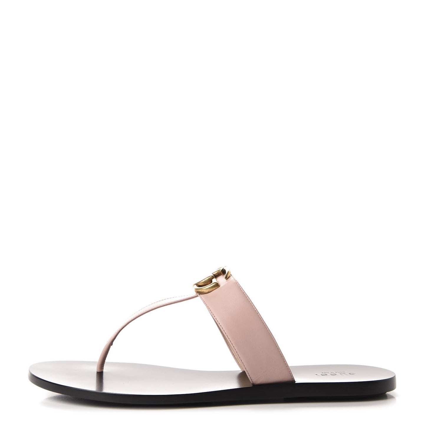 Calfskin GG Marmont Thong Sandals 41 Perfect Pink