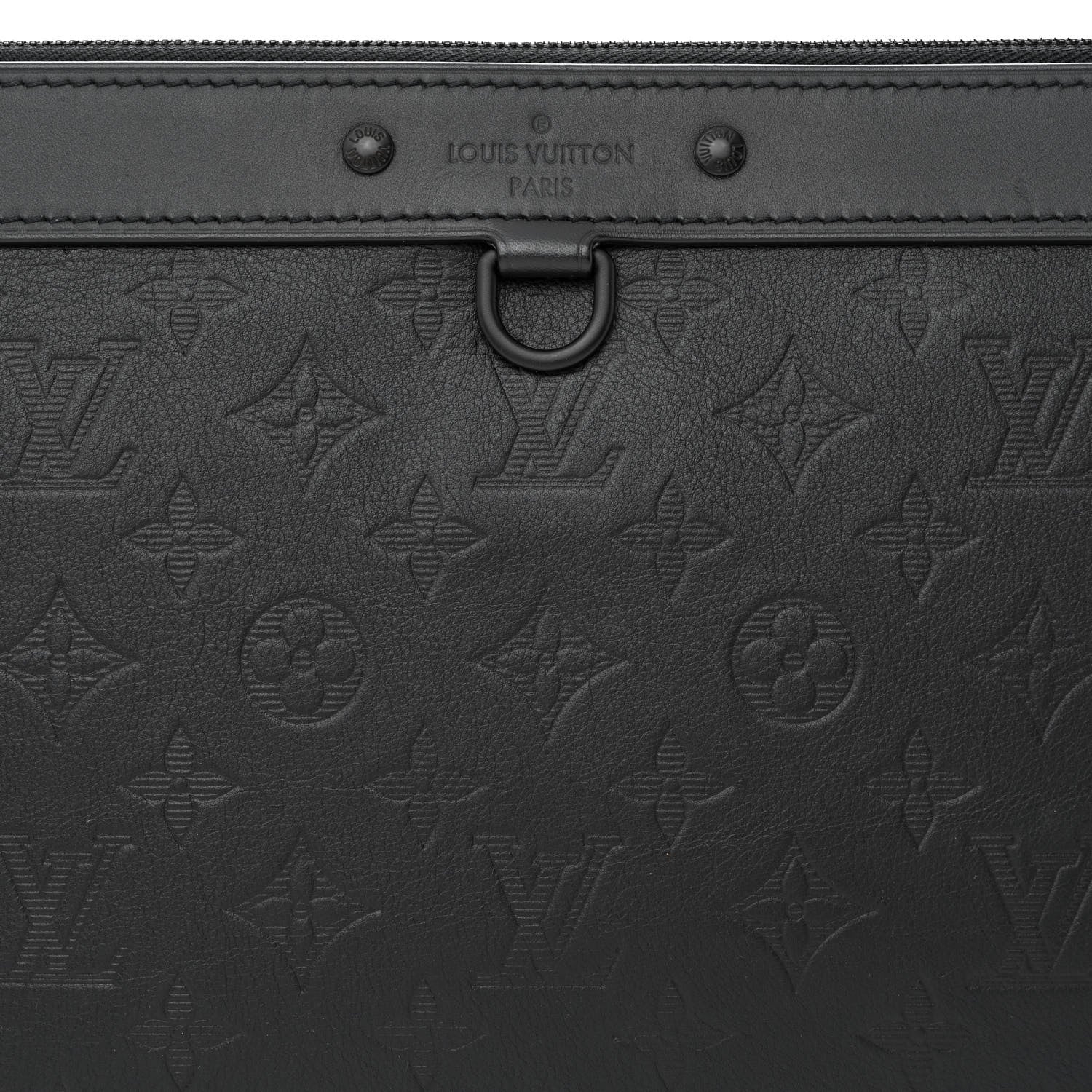 Louis Vuitton Calfskin Monogram Shadow Discovery Pochette Black 8 of 10