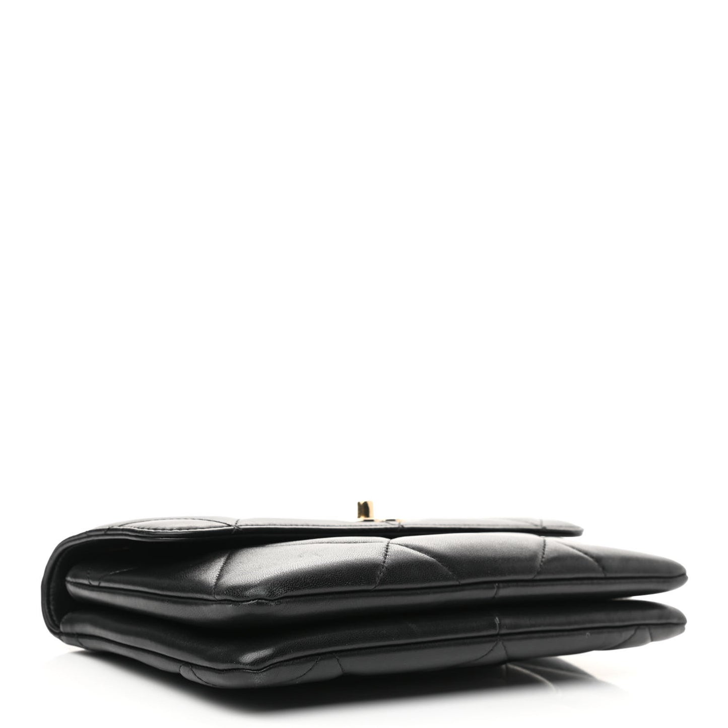 Lambskin Quilted Medium Trendy CC Flap Black