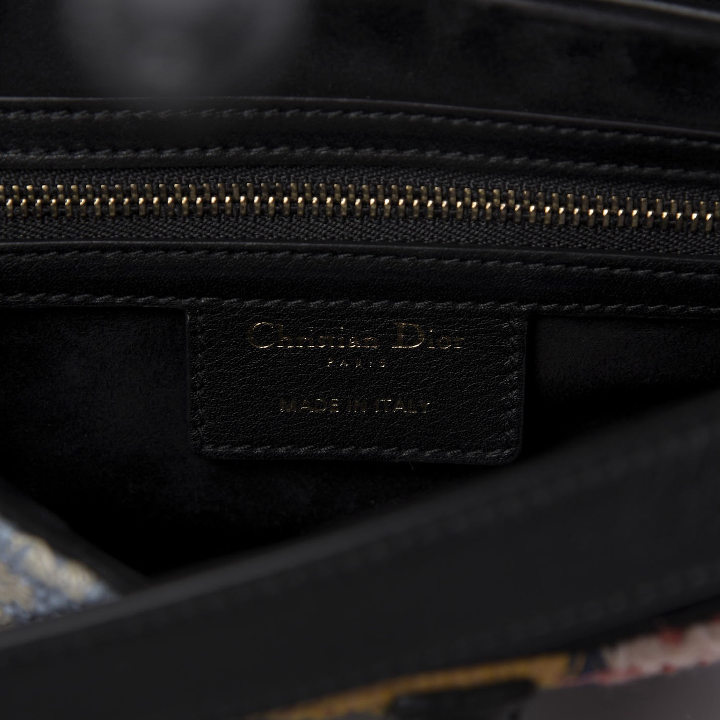 Canvas Embroidered Peace and Love Medium Saddle Bag Multicolor