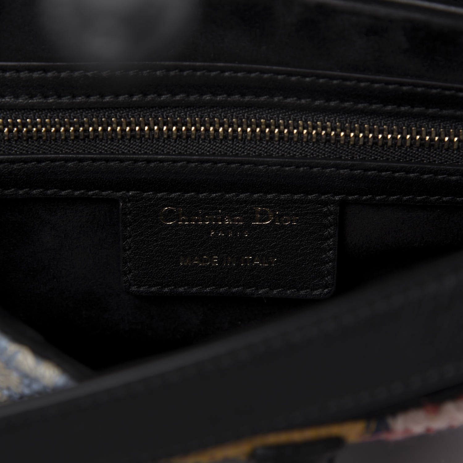 Christian Dior Canvas Embroidered Peace and Love Medium Saddle Bag Multicolor 8 of 9