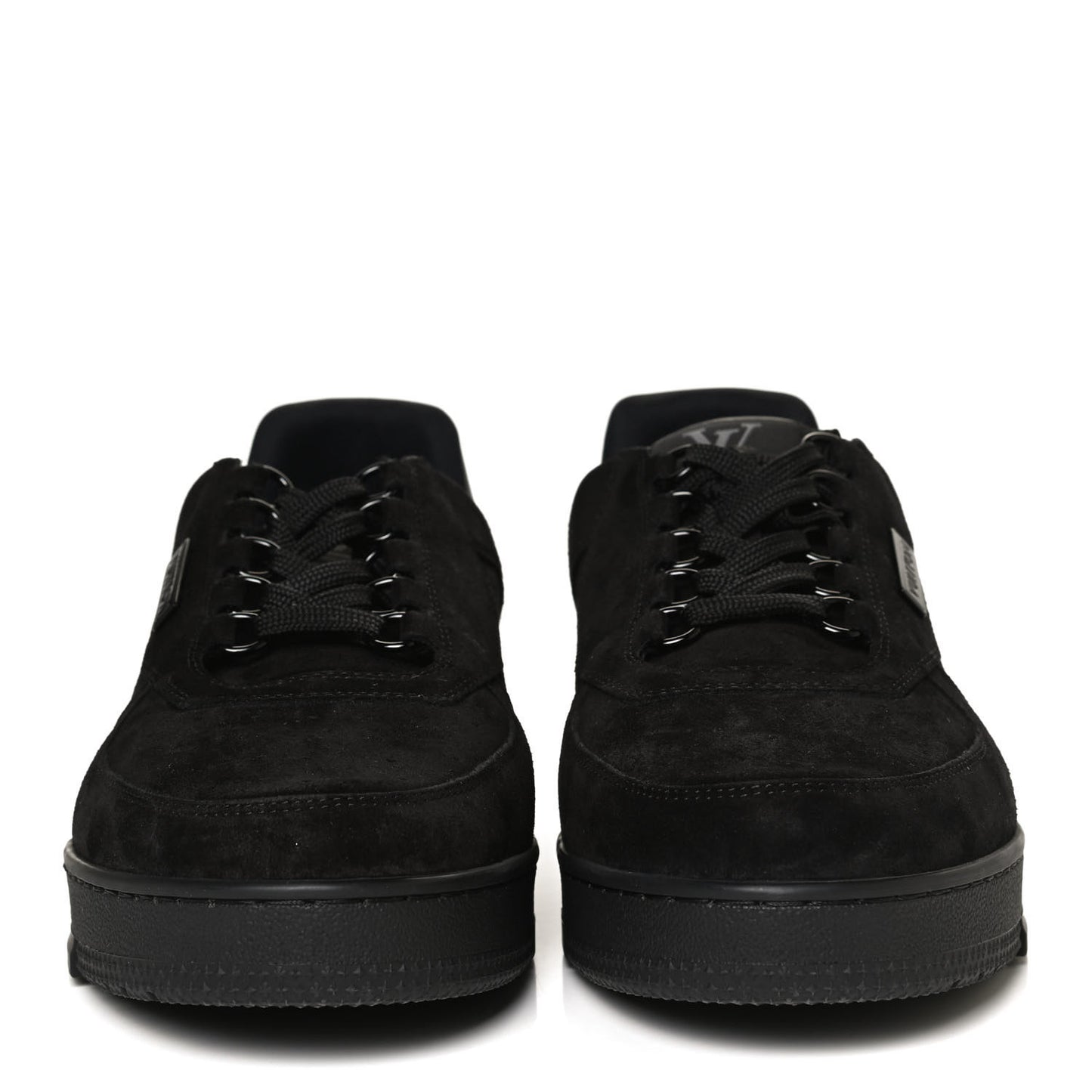 Suede Mens LV Trainer Sneakers 8.5 Black