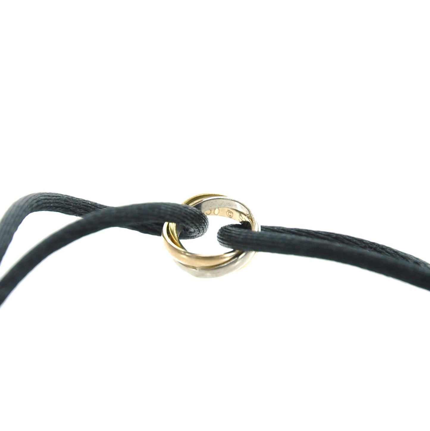 18k Pink Yellow White Gold Trinity Adjustable Cord Bracelet