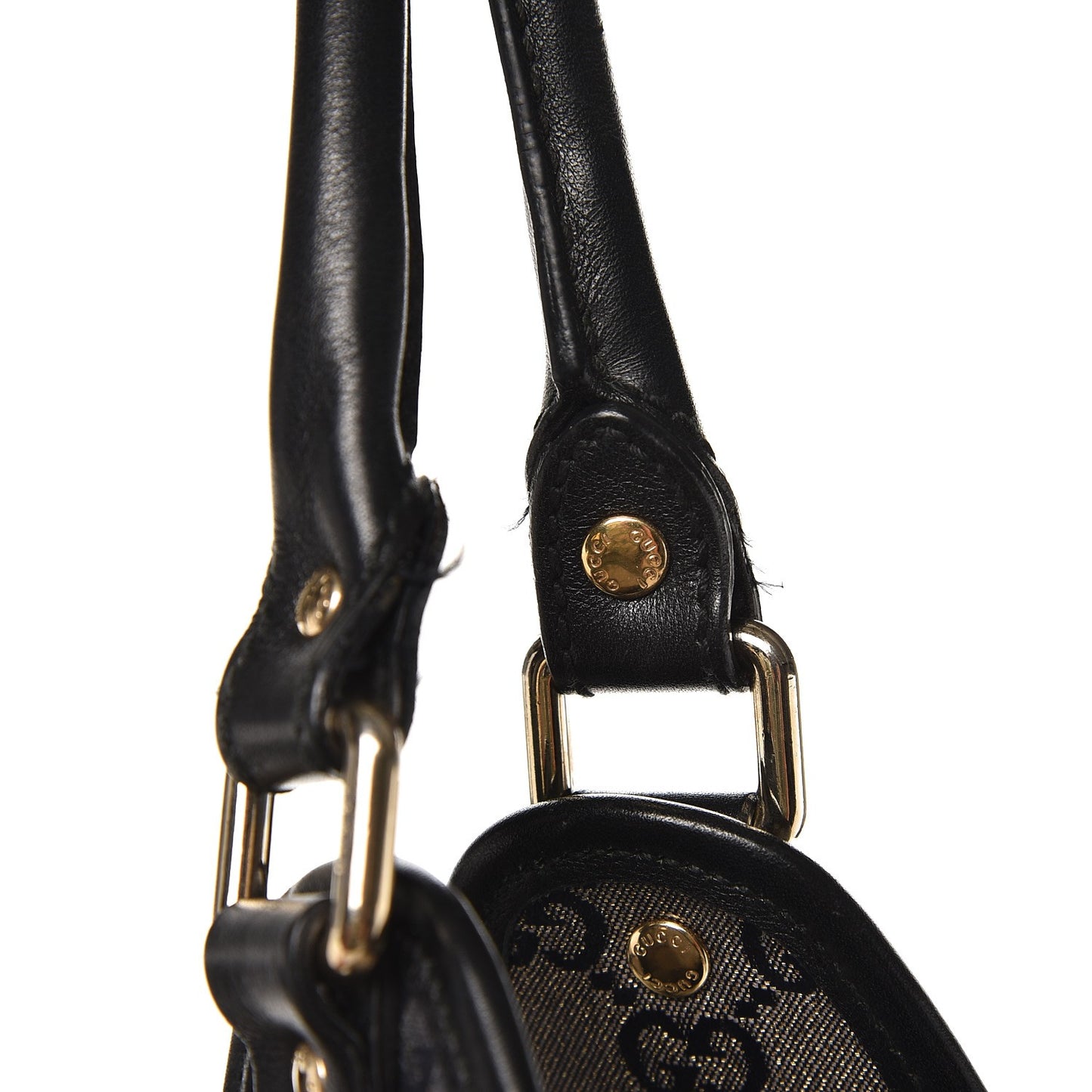 Crystal Monogram Large Joy Shoulder Bag Black