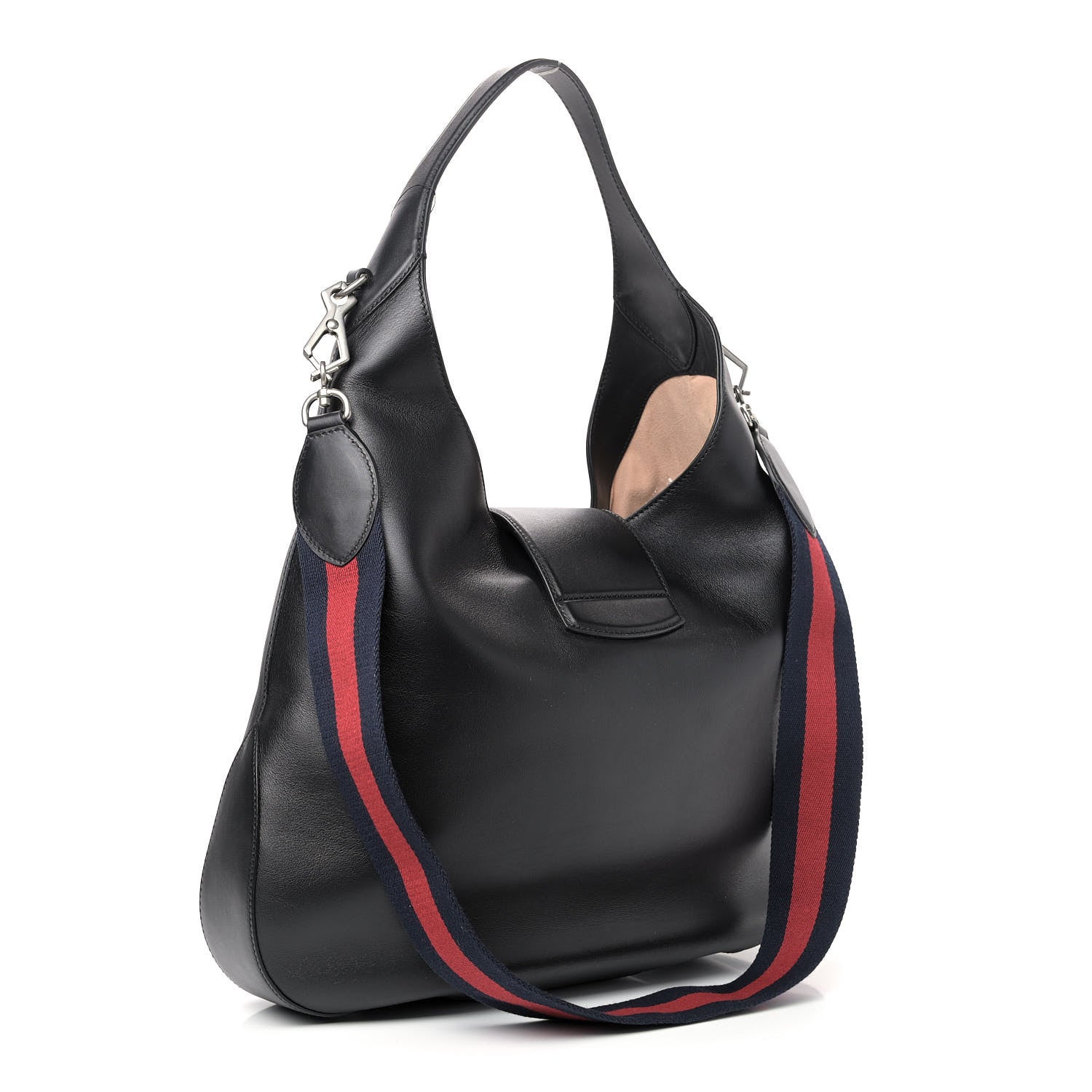 Gucci Calfskin Web Tiger Embroidered Large Dionysus Hobo Black 3 of 9