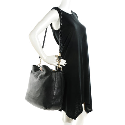 Gucci Leather Medium G Wave Shoulder Bag Black 2 of 7