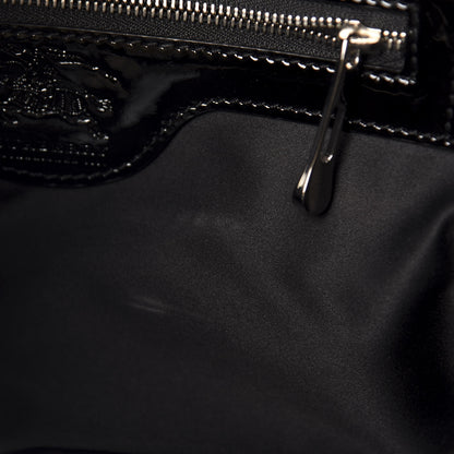 Burberry Patent Quilted Large Manor Tote Black 7 of 11