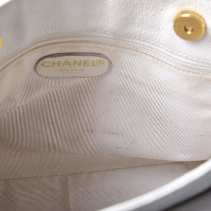 Chanel Caviar Flap Shoulder Bag White 11 of 15
