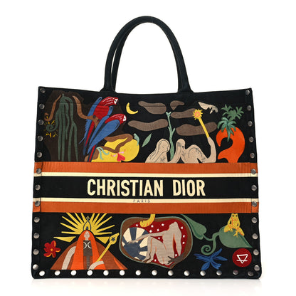 Christian Dior Suede Large La Terre Earth Book Tote Black 1 of 7