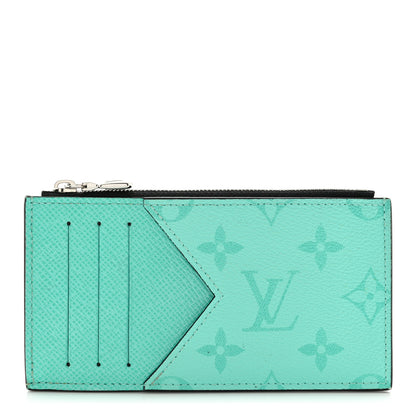 Louis Vuitton Taigarama Coin Card Holder Miami Green 1 of 9