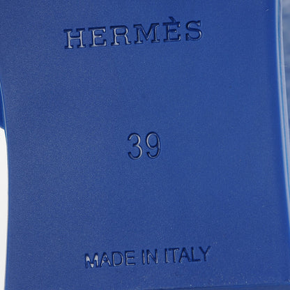 Hermes Rubber Chaine d'Ancre Rivage Sandals 39 Bleu Smalt 6 of 8