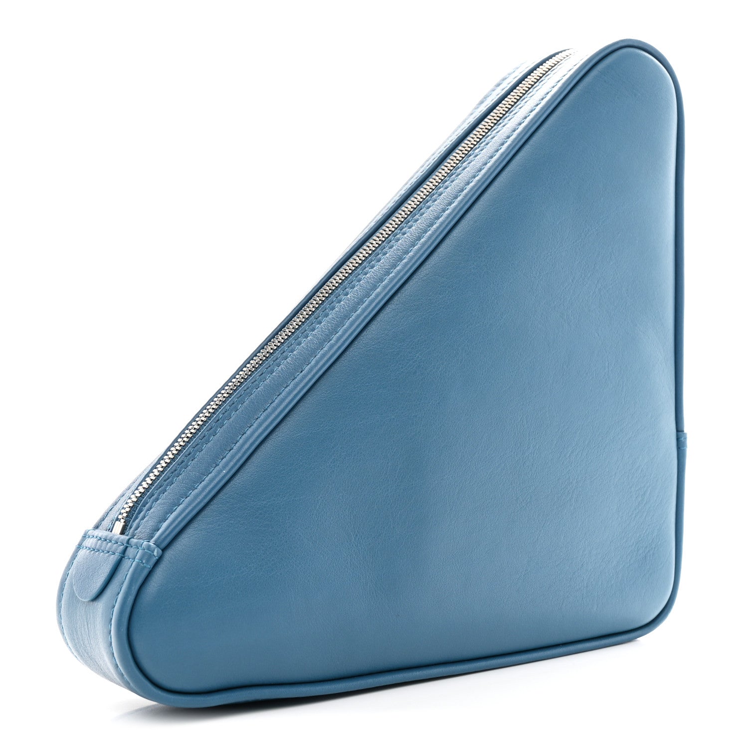 Balenciaga Calfskin M Triangle Pouch Bleu Persan 3 of 7