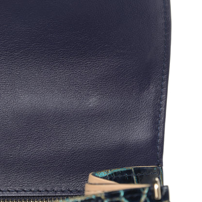 Delvaux Iridescent Alligator MM Brillant Satchel Blue 10 of 10