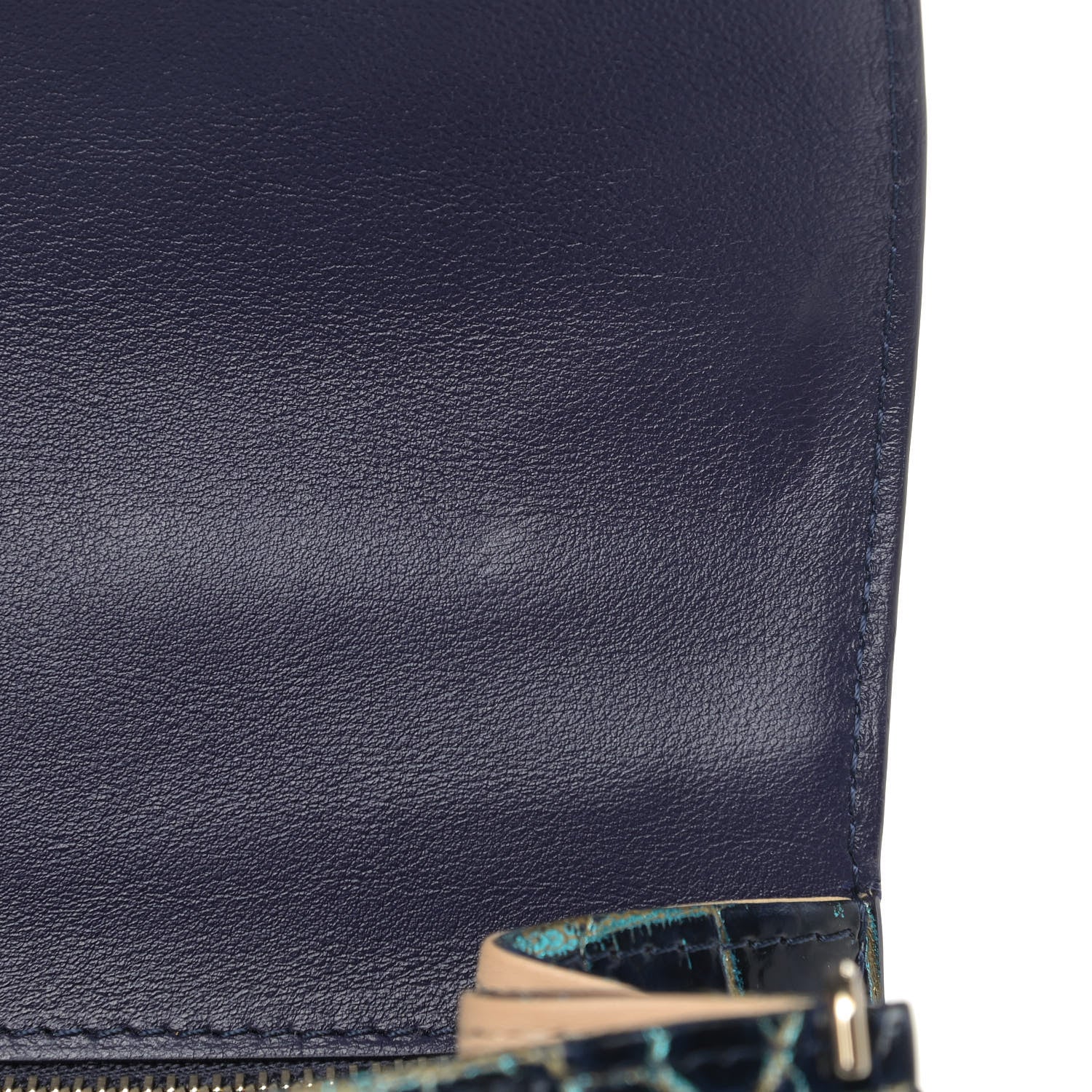 Delvaux Iridescent Alligator MM Brillant Satchel Blue 10 of 10