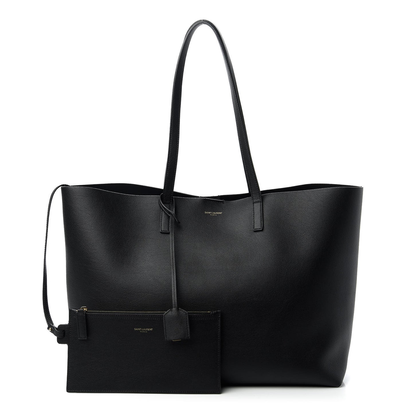 Calfskin Large Shopping Tote Black