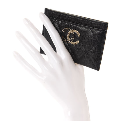 Chanel Caviar Quilted French New Wave Card Holder Black 2 of 9
