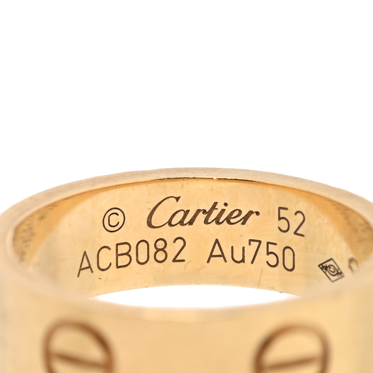 Cartier 18K Yellow Gold 5.5mm LOVE Ring 52 6 4 of 4