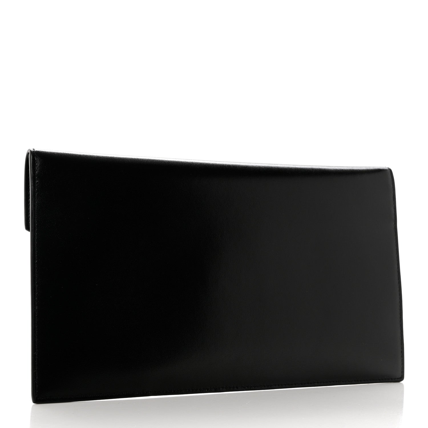 Saint Laurent Smooth Shiny Calfskin Monogram Uptown Pouch Black 3 of 7