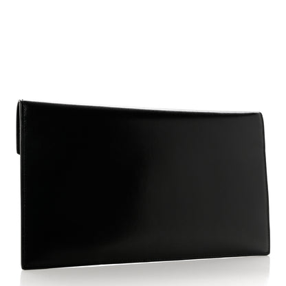 Saint Laurent Smooth Shiny Calfskin Monogram Uptown Pouch Black 3 of 7