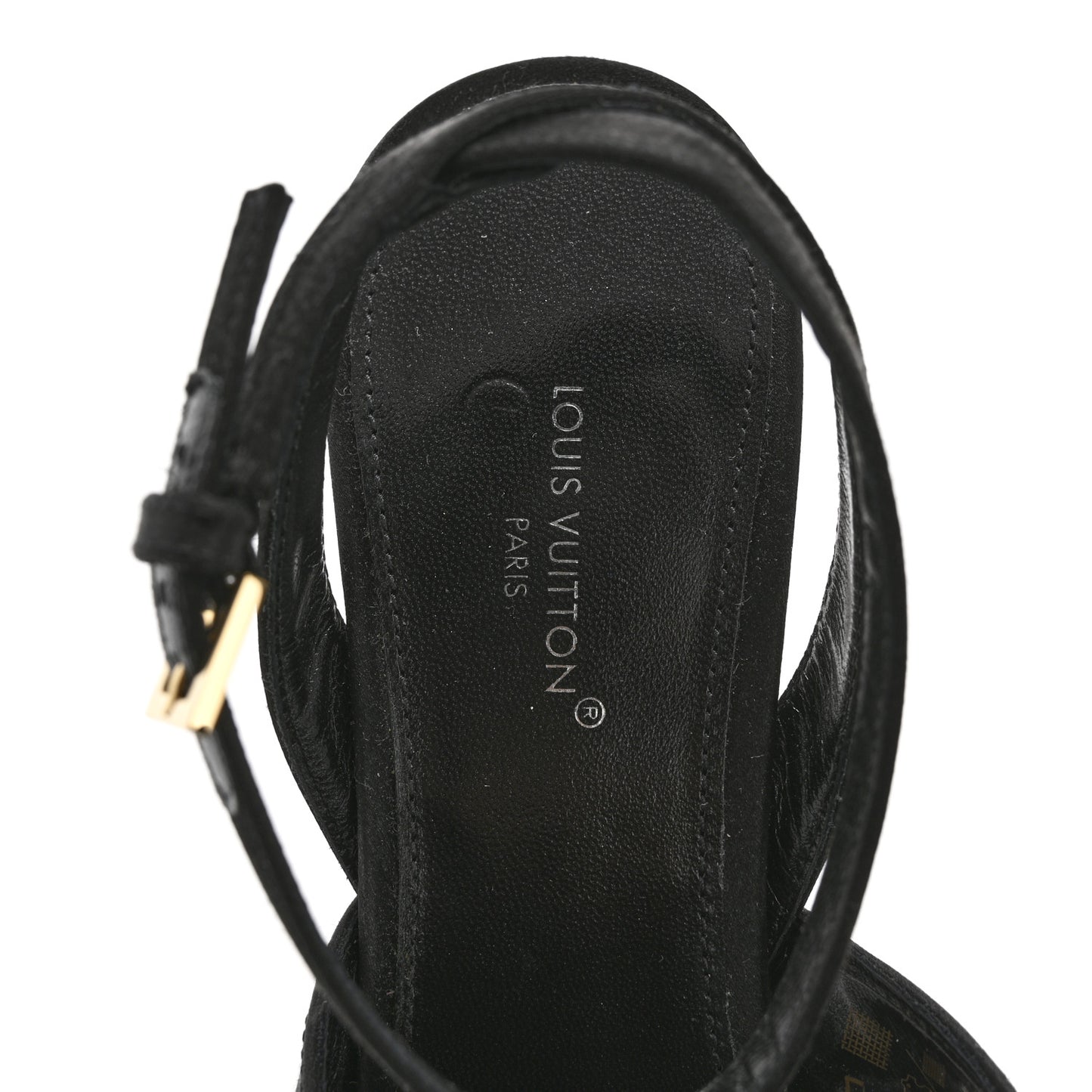 Satin Met Sandal 36.5 Black