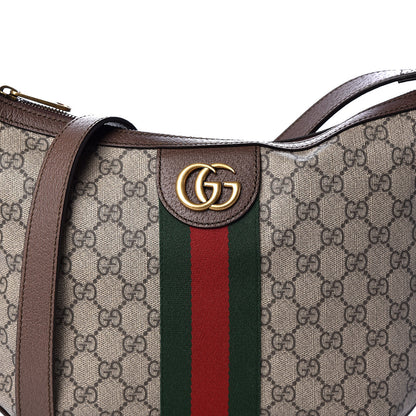 Gucci GG Supreme Monogram Web Small Ophidia Half Moon Hobo Brown 7 of 9