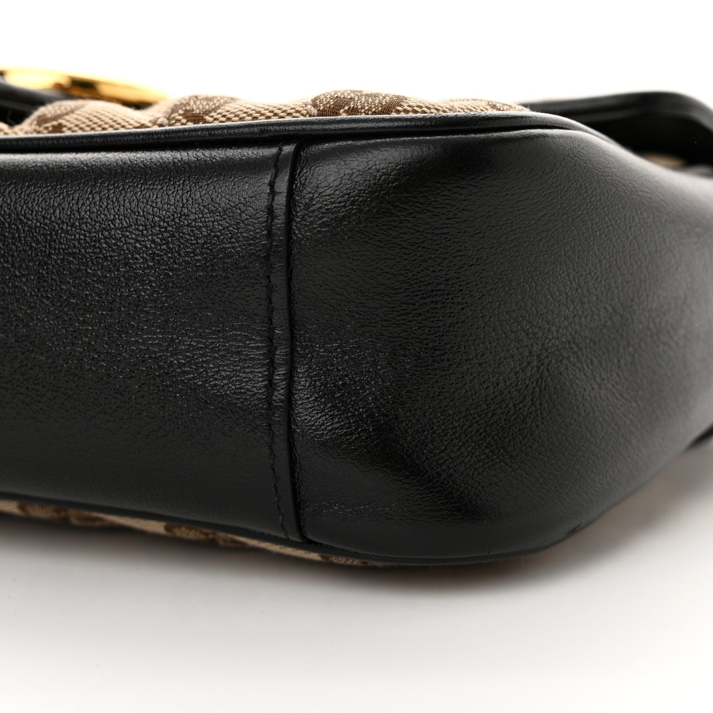 Monogram Matelasse Diagonal Small GG Marmont Shoulder Bag Beige Black