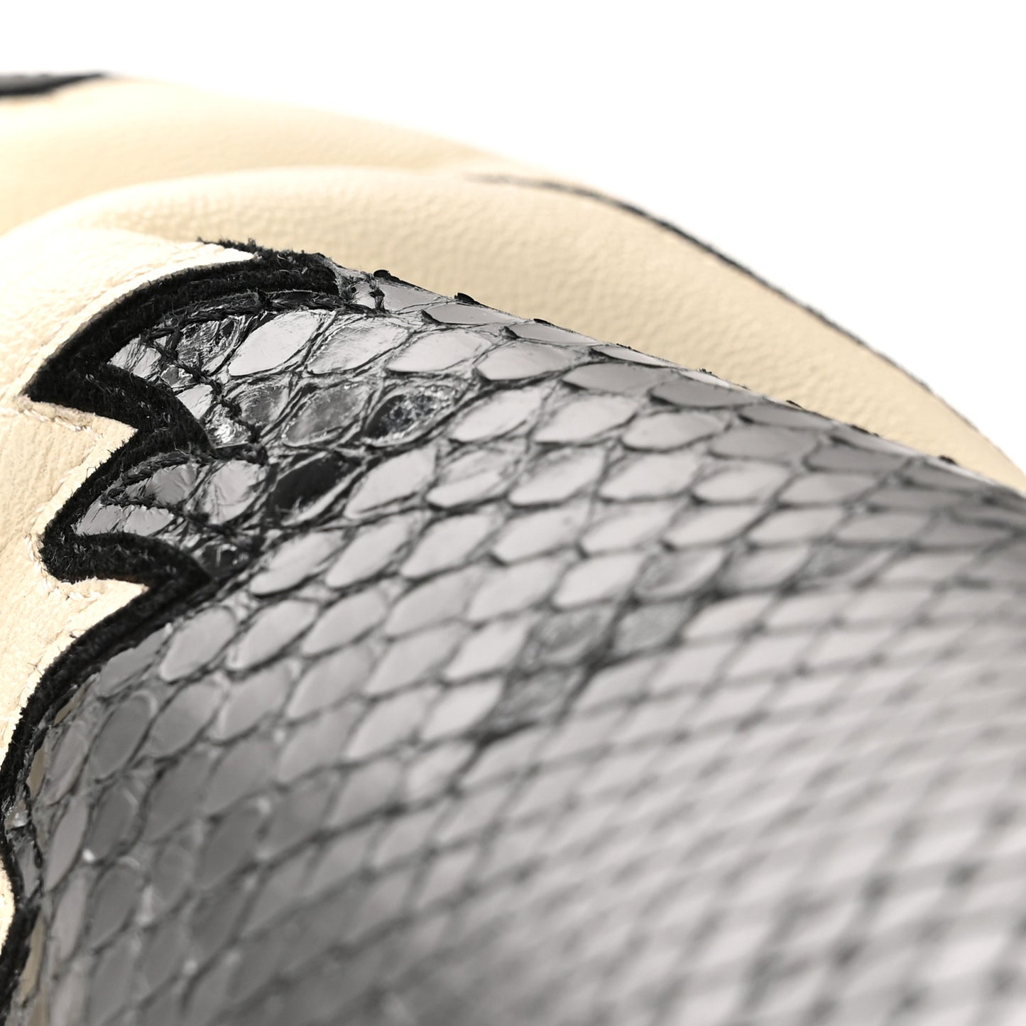 Lambskin Snakeskin Bloomy Crossbody Bag Black