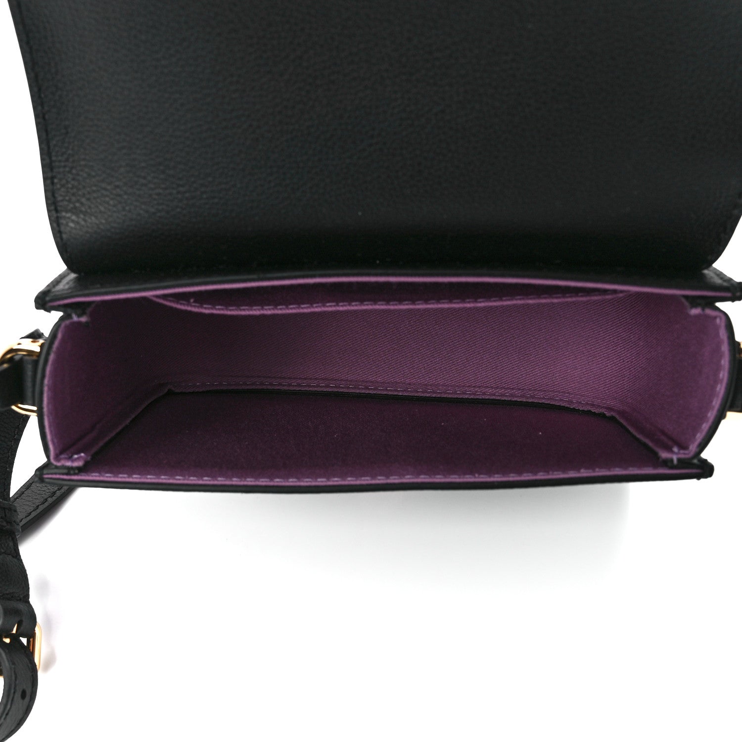 Versace Grained Calfskin La Medusa Flap Shoulder Bag Black 5 of 12